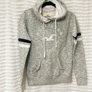 Heather Gray Hollister Graphic Hoodie Sweatshirt